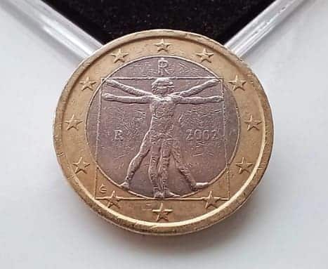 la photo de la pièce de 1€ rare