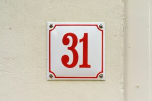 plaque de numéro