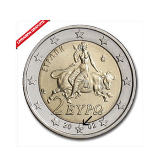 pièce de 2euros grèce avec un s
