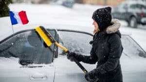 neige bloquée en france