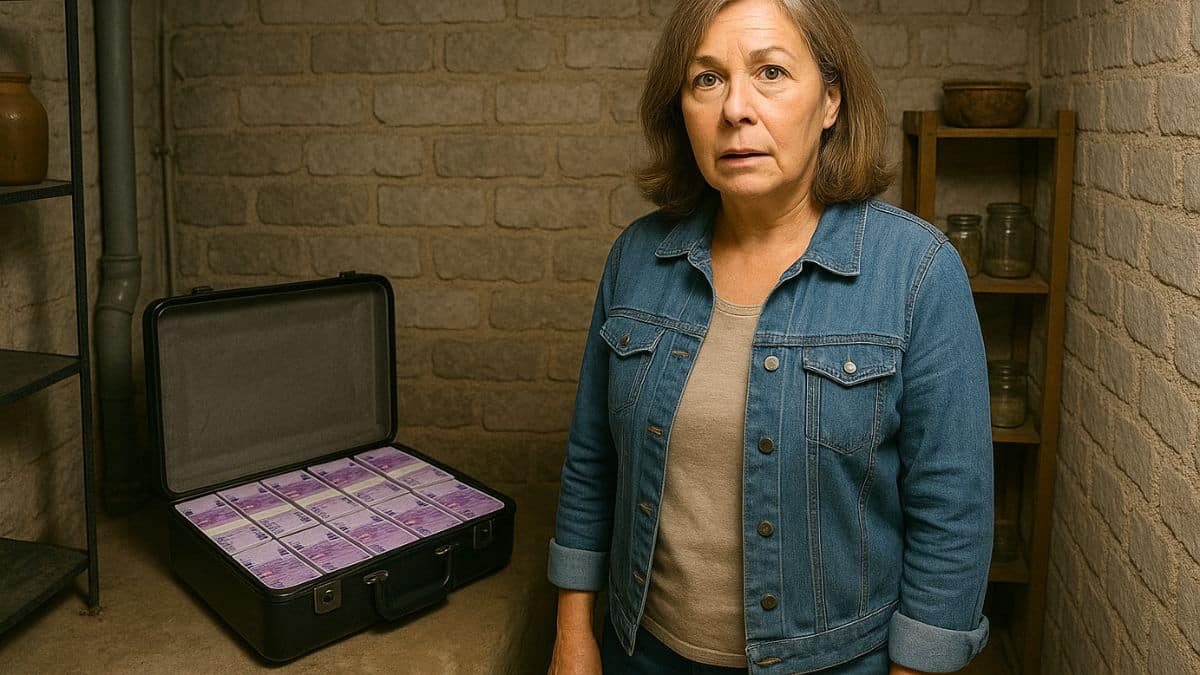 elle découvre une valise contenant plus de 500.000€ dans la cave de sa mère, la justice garde l'argent pour cette raison